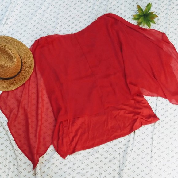 🔥New York and Co Red Top Size XL - Picture 2 of 3